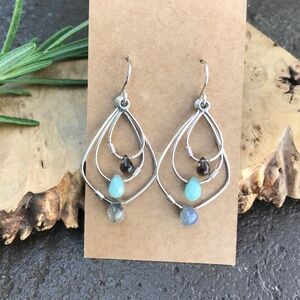 Handcrafted Silpada Designs Sterling Silver Three-Tiered Chandelier Earrings